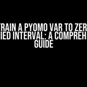 Constrain a Pyomo Var to Zero or a Specified Interval: A Comprehensive Guide